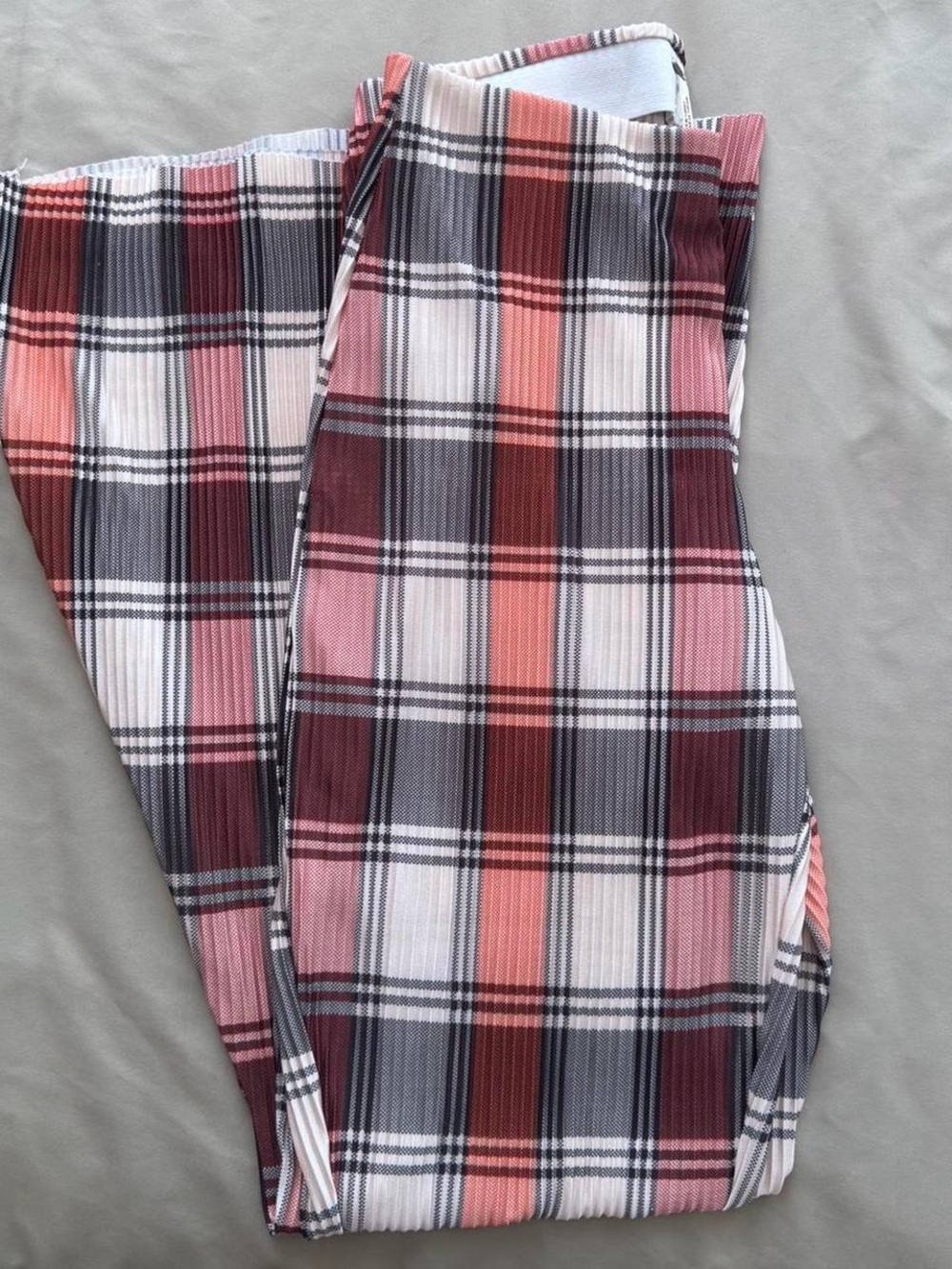 Free People Plaid Flare Pants